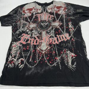 The Beginning of the End - The End Game decorated skulls t-shirt sz L